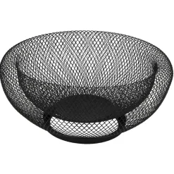 Gifi Corbeille ronde en métal grillagé noir