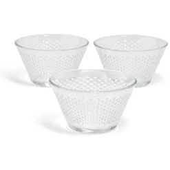 Gifi Coupe à dessert verre écaille relief transparent x3