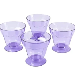Gifi Coupe à glace plastique violette x4