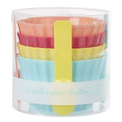 Gifi Coupelle à glace avec cuillère multicolore x4
