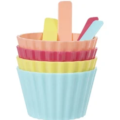 Gifi Coupelle à glace avec cuillère multicolore x4
