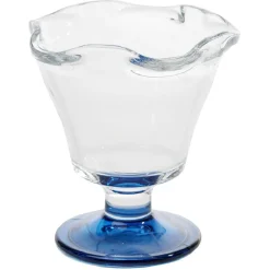 Gifi Coupelle à glace en verre avec pied coloré Ø10,6xH11,7cm