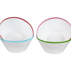 Gifi Coupelle blanc bord coloré x4