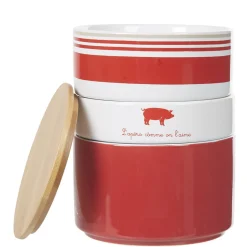 Gifi Coupelle empilable apéro rouge et blanc x3