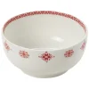 Gifi Coupelle en porcelaine blanche motif Noël flocons rouges