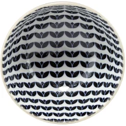 Gifi Coupelle en porcelaine décor blanc et bleu