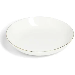 Gifi Coupelle ronde blanc et doré Ø20cm porcelaine