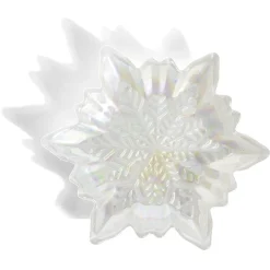 Gifi Coupelle verre flocon blanc irisé