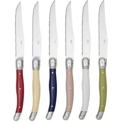 Gifi Couteau à steak inox et ABS x6