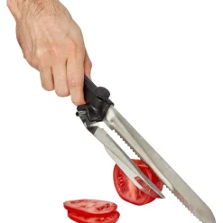 Gifi Couteau à trancher réglable noir en inox