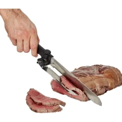 Gifi Couteau à trancher réglable noir en inox