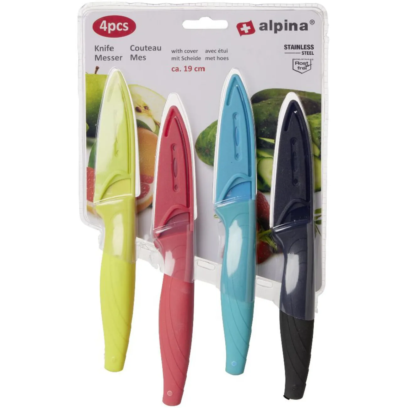 Gifi Couteau Alpina inox 19cm avec étui x4