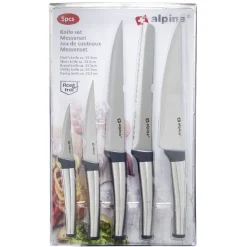 Gifi Couteau de cuisine en inox Alpina x 5