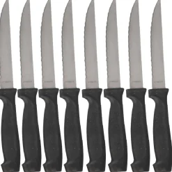 Gifi Couteau lame inox manche noir x10