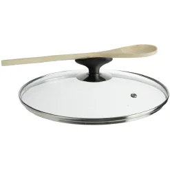Gifi Couvercle anti éclaboussures en verre trempé Ø24 cm