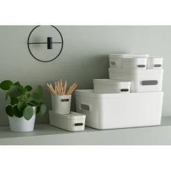 Gifi Aménagement Salle De Bain^Couvercle boîte de rangement blanc