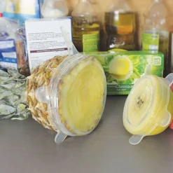 Gifi Couvercle silicone extensible blanc transparent x4