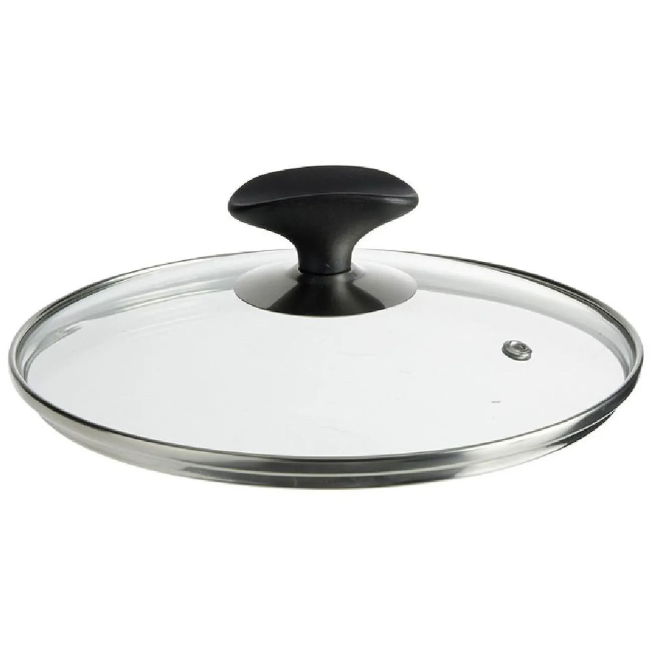 Gifi Couvercle verre trempé anti éclaboussures poignée repose ustensile Ø20