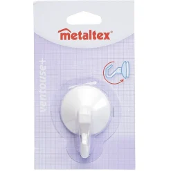 Gifi Rangement|Crochet à ventouse en plastique blanc ø5 CM