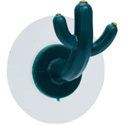 Gifi Rangement|Crochet adhésif cactus x2 bleu canard