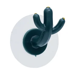Gifi Rangement|Crochet adhésif cactus x2 bleu canard