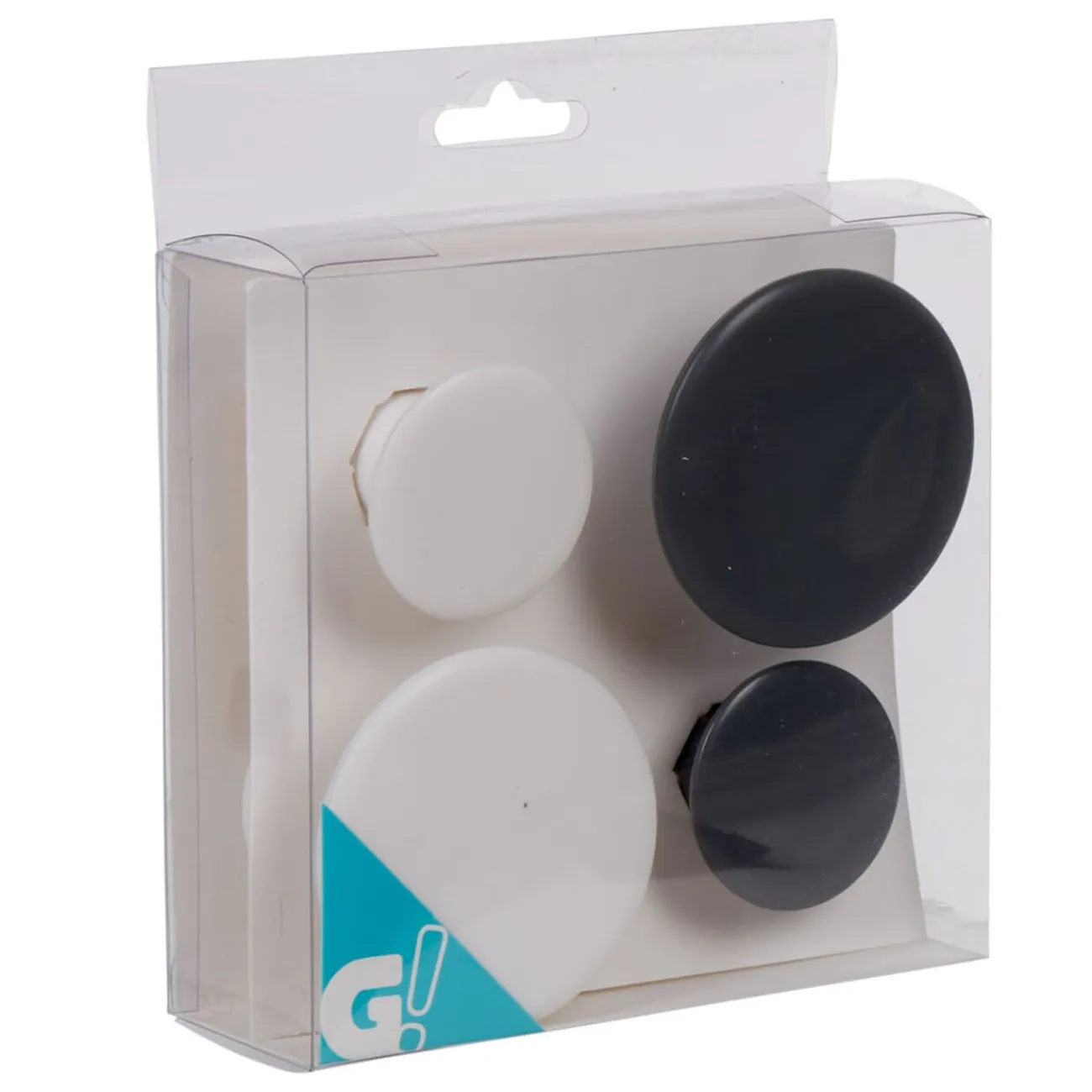 Gifi Equipement Douche^Crochet design rond à coller x4