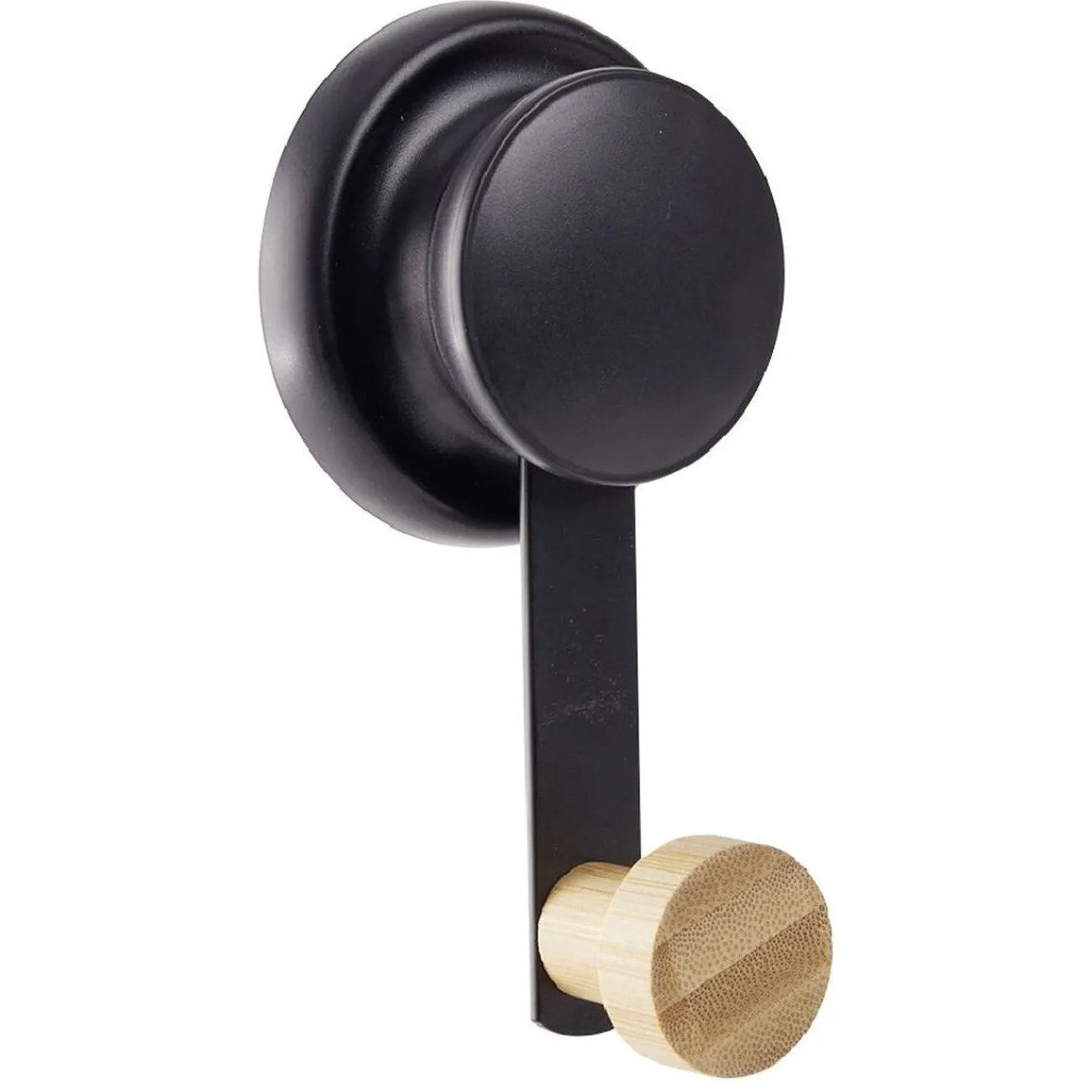 Gifi Aménagement Salle De Bain^Crochet métal bambou noir et naturel 6x5x12cm