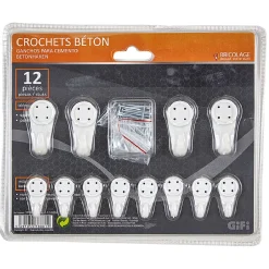 Gifi Rangement|Crochet métallique spécial béton, pointe courte