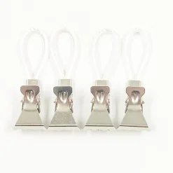 Gifi Crochet transparent métal et PVC x4