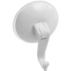 Gifi Rangement|Crochet ventouse x4 blanc plastique