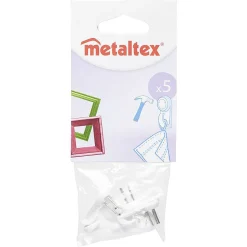 Gifi Rangement|Crochet x5, blanc et gris