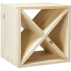 Gifi Rangement|Croisillon Box Cube pin massif naturel