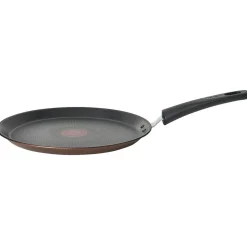 Gifi Crêpière Tefal aluminium anti adhérente thermosignal marron Ø 25 cm