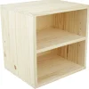 Gifi Rangement|Cube de rangement 2 niches pin naturel