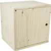 Gifi Rangement|Cube de rangement 1 porte pin naturel