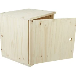 Gifi Rangement|Cube de rangement 1 porte pin naturel