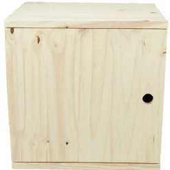 Gifi Rangement|Cube de rangement 1 porte pin naturel