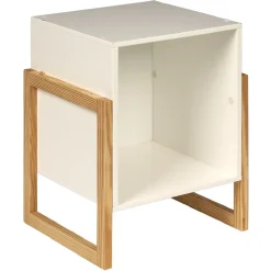Gifi Rangement|Cube de rangment 1 case blanc naturel