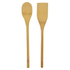 Gifi Cuillère et spatule en bambou beige L30cm