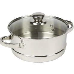 Gifi Cuit-vapeur à 2 niveaux acier inoxydable ø 20 cm