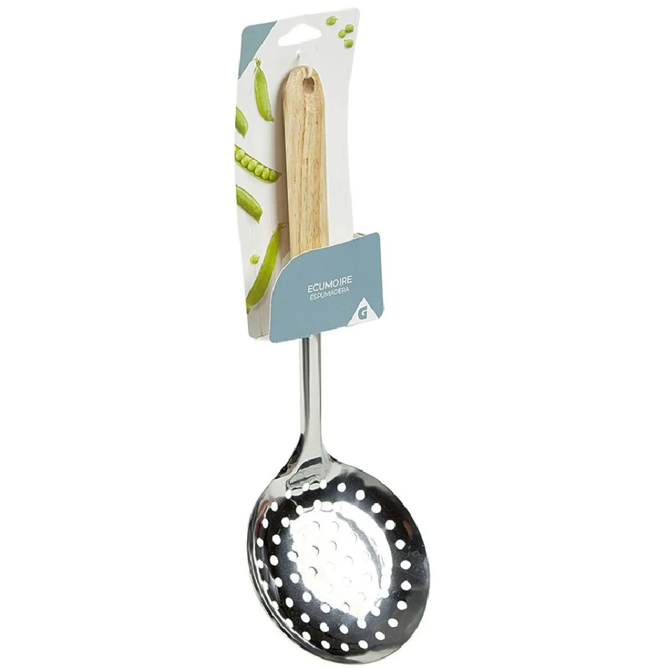 Gifi Écumoire en inox avec manche en bois