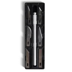 Gifi Outils Bricolage^Cutter de précision 7 lames incluses métal gris