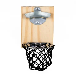 Gifi Décapsuleur mural basketball en bois 8x5xH20cm