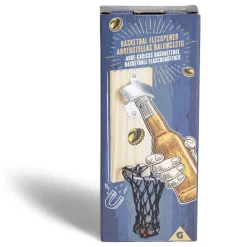 Gifi Décapsuleur mural basketball en bois 8x5xH20cm