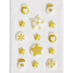 Gifi Décor sucré pour gâteau Noël doré Framboiselle 30g