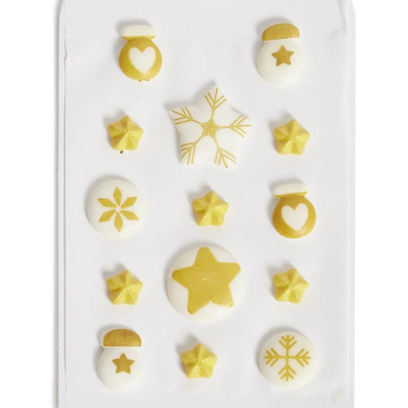 Gifi Décor sucré pour gâteau Noël doré Framboiselle 30g