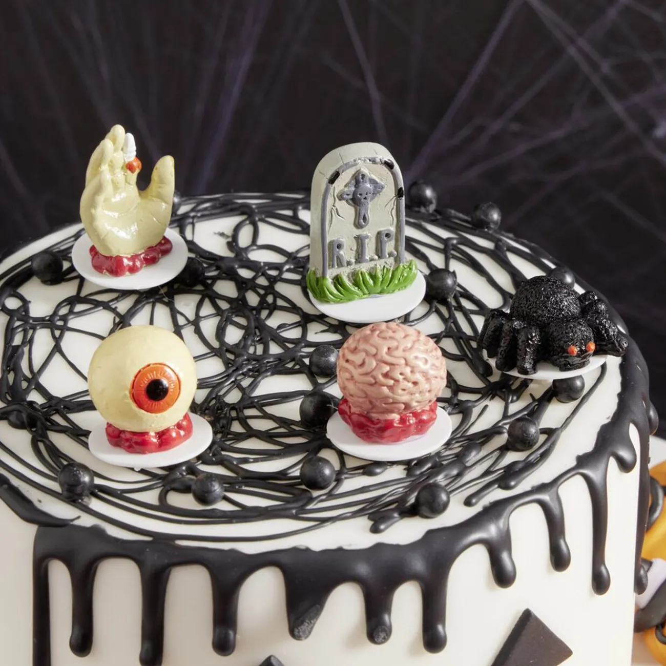 Gifi Décoration gâteau Halloween x5 en résine