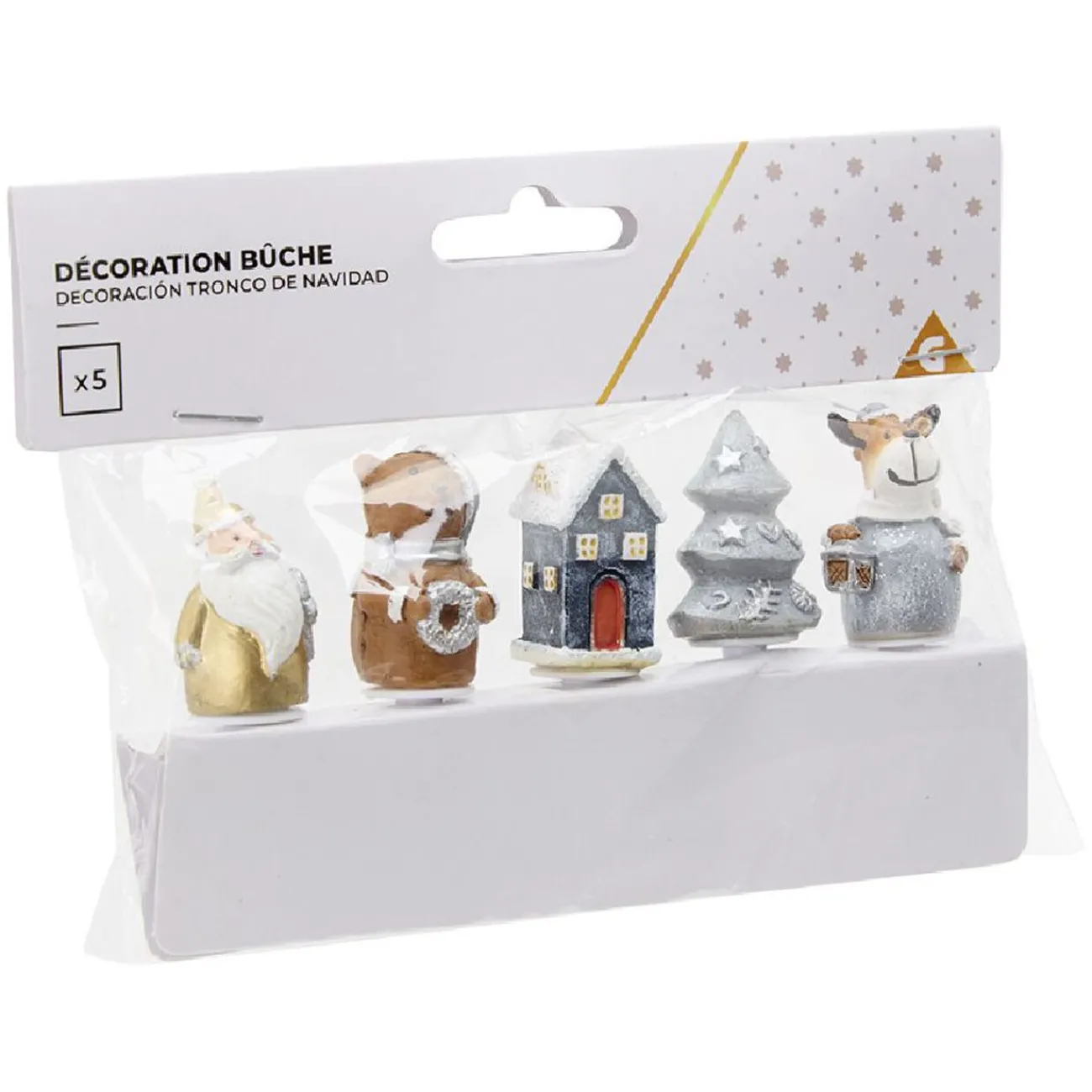 Gifi Décoration pour bûche de Noël x5