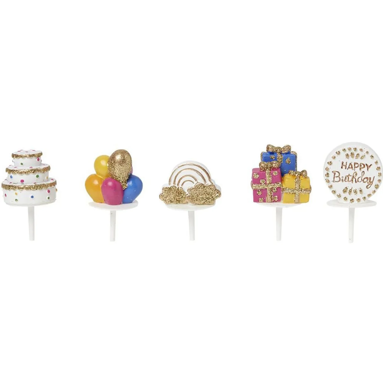 Gifi Décoration pour gâteau d'anniversaire x5