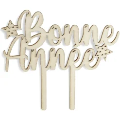 Gifi Décoration pour gâteau de Noël en bois